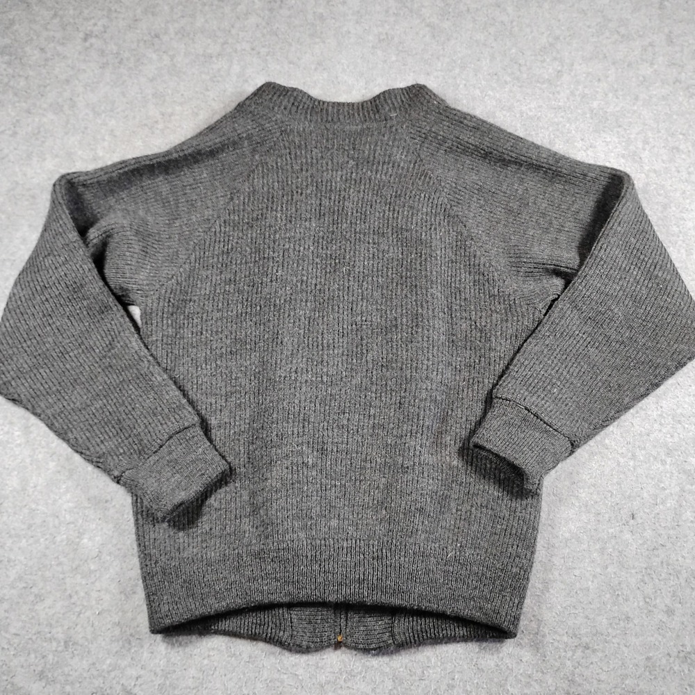 Vintage Hal's Manhattan Beach Knit Cardigan Sweater Men's Medium Gray Zip Up - Picture 8 of 9